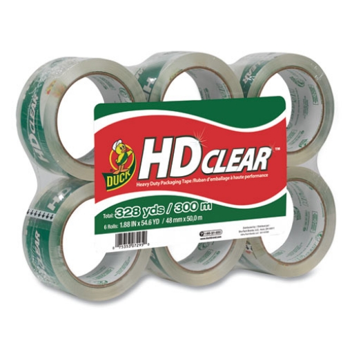 Picture of Heavy-Duty Carton Packaging Tape, 3" Core, 1.88" X 55 Yds, Clear, 6/pack