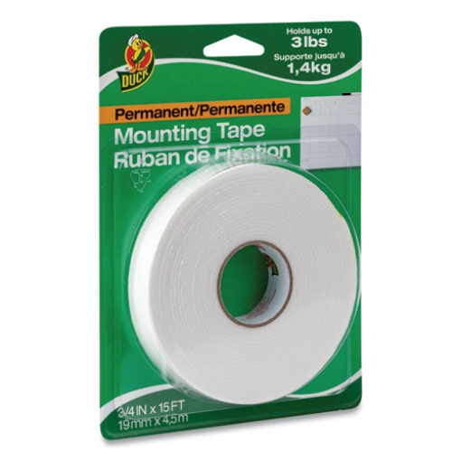 Picture of Double-Stick Foam Mounting Tape, Permanent, Holds Up To 2 Lbs, 0.75" X 15 Ft, White