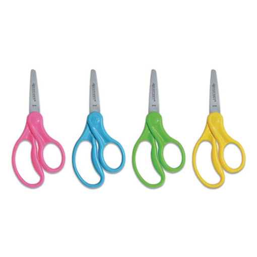 Picture of For Kids Scissors, Pointed Tip, 5" Long, 1.75" Cut Length, Randomly Assorted Straight Handles