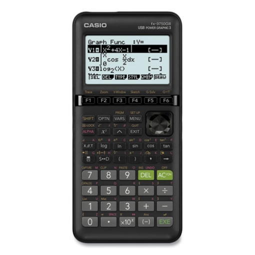 Picture of Fx-9750giii 3rd Edition Graphing Calculator, 21-Digit Lcd, Black