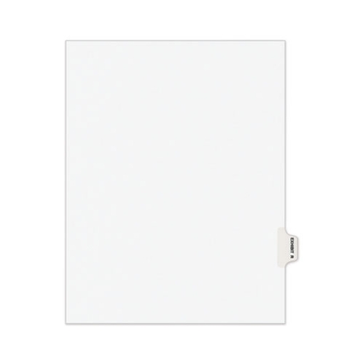 Picture of avery-style preprinted legal side tab divider, 26-tab, exhibit r, 11 x 8.5, white, 25/pack, (1388)