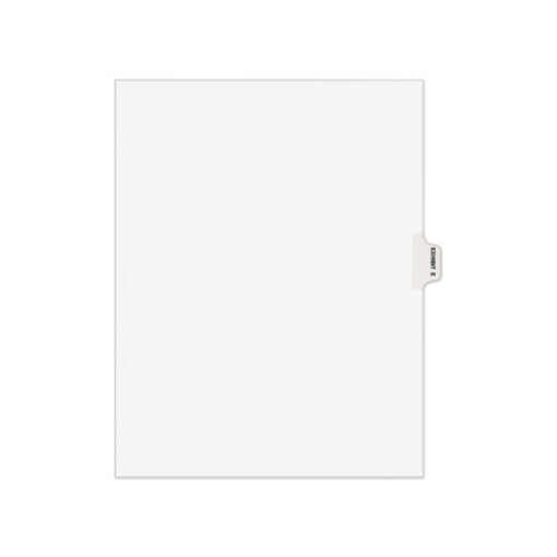 Picture of avery-style preprinted legal side tab divider, 26-tab, exhibit e, 11 x 8.5, white, 25/pack, (1375)