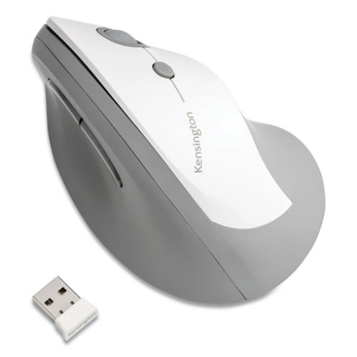 Picture of Pro Fit Ergo Vertical Wireless Mouse, 2.4 Ghz Frequency/65.62 Ft Wireless Range, Right Hand Use, Gray