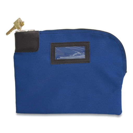 Picture of Fabric Deposit Bag, Locking, Canvas, 8.5 X 11 X 1, Blue