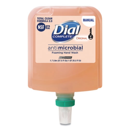Picture of Antibacterial Foaming Hand Wash Refill For Dial 1700 V Dispenser, Original, 1.7 L, 3/carton