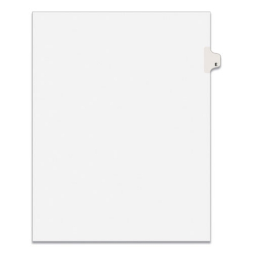Picture of Preprinted Legal Exhibit Side Tab Index Dividers, Avery Style, 26-Tab, E, 11 X 8.5, White, 25/pack, (1405)