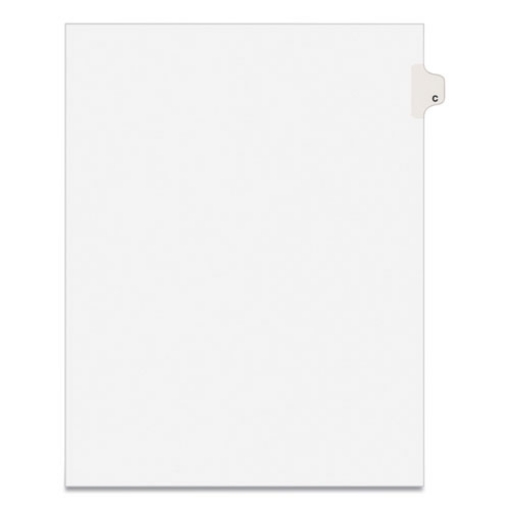 Picture of Preprinted Legal Exhibit Side Tab Index Dividers, Avery Style, 26-Tab, C, 11 X 8.5, White, 25/pack, (1403)