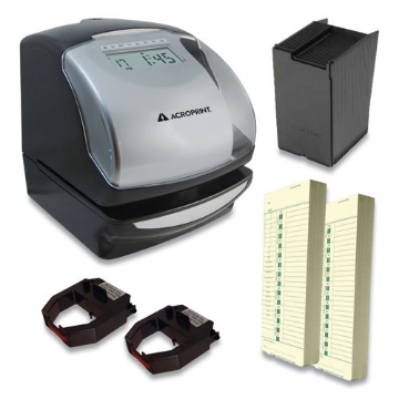 Picture of Es900 Time Clock Bundle, Digital Display, Black