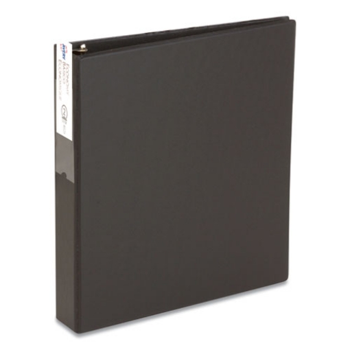 Picture of Economy Non-View Binder With Round Rings, 3 Rings, 2" Capacity, 11 X 8.5, Black, (4501)