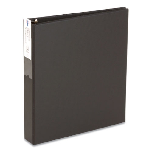 Picture of Economy Non-View Binder With Round Rings, 3 Rings, 1.5" Capacity, 11 X 8.5, Black, (4401)