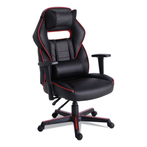 Picture of Racing Style Ergonomic Gaming Chair, Supports 275 Lb, 15.91" To 19.8" Seat Height, Black/red Trim Seat/back, Black/red Base