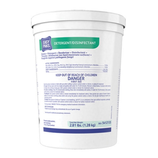Picture of Detergent/disinfectant, Lemon Scent, 0.5 Oz Packet, 90/tub, 2 Tubs/carton