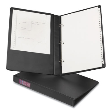 Picture of Legal Durable Non-View Binder With Round Rings, 3 Rings, 1" Capacity, 14 X 8.5, Black, (6400)