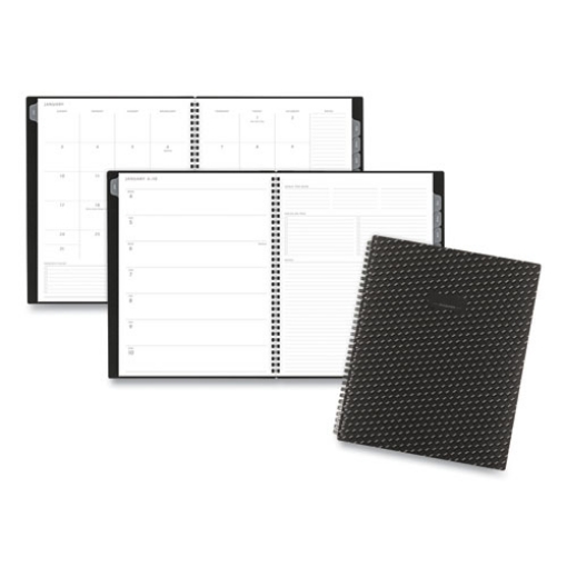 Picture of Elevation Poly Weekly/Monthly Planner, 11 x 8.5, Black Cover, 13-Month (Jan to Jan): 2024 to 2025