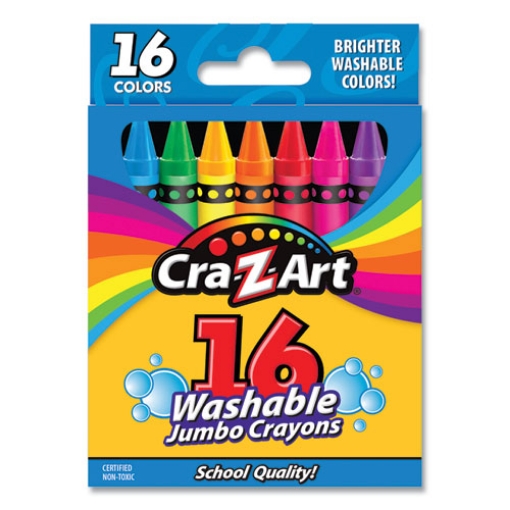 Picture of Washable Jumbo Crayons, 16 Assorted Colors, 16/pack