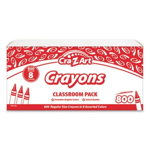 Picture of Crayons, 8 Assorted Colors, 800/pack