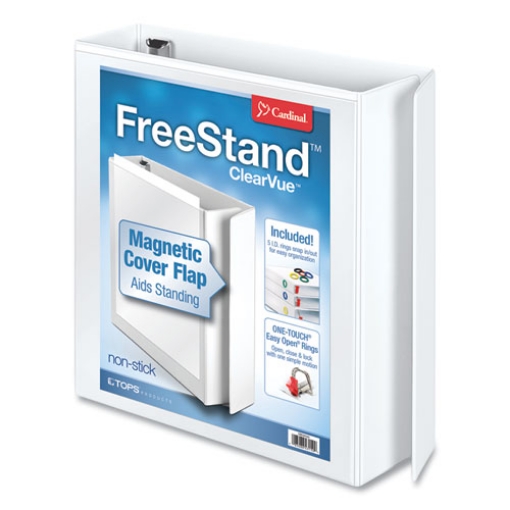 Picture of Freestand Easy Open Locking Slant-D Ring Binder, 3 Rings, 2" Capacity, 11 X 8.5, White