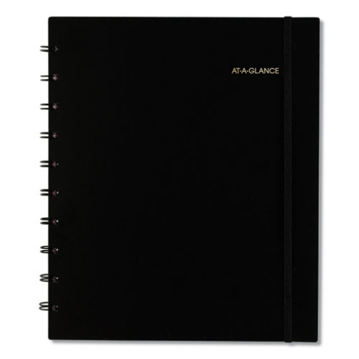 Picture of Move-A-Page Academic Weekly/Monthly Planners, 11 x 9, Black Cover, 12-Month (July to June): 2023 to 2024