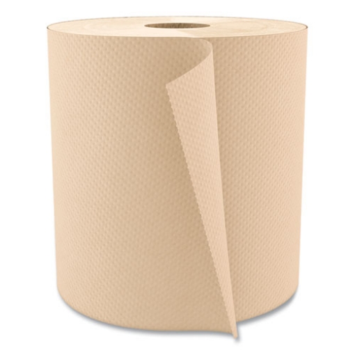 Picture of Hardwound Paper Towels, Nonperforated, 1-Ply, 8" x 800 ft, Natural, 6 Rolls/Carton