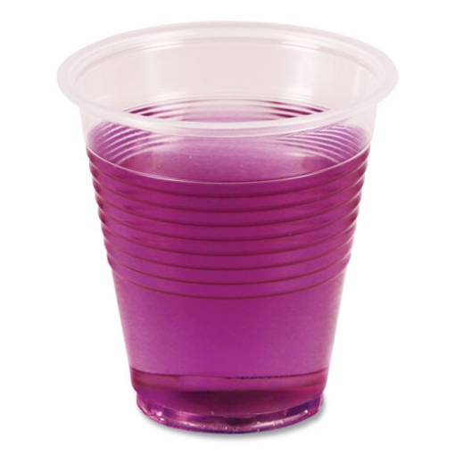 Picture of Translucent Plastic Cold Cups, 3 oz, Polypropylene, 125 Cups/Sleeve, 20 Sleeves/Carton