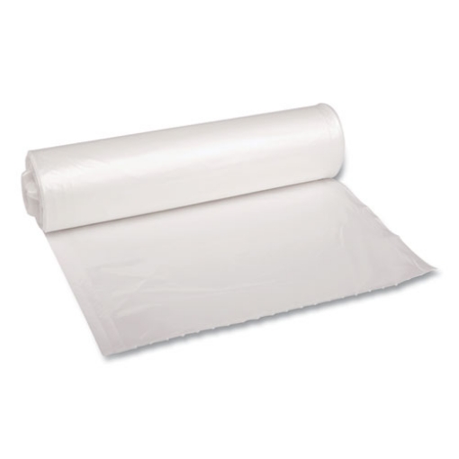 Picture of Recycled Low-Density Polyethylene Can Liners, 33 gal, 1.4 mil, 33" x 39", Clear, 10 Bags/Roll, 10 Rolls/Carton