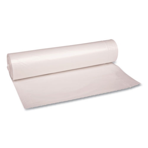 Picture of Recycled Low-Density Polyethylene Can Liners, 56 gal, 1.4 mil, 43" x 47", Clear, 10 Bags/Roll, 10 Rolls/Carton