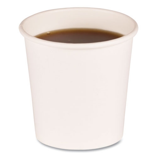 Picture of Paper Hot Cups, 4 oz, White, 50 Cups/Sleeve, 20 Sleeves/Carton