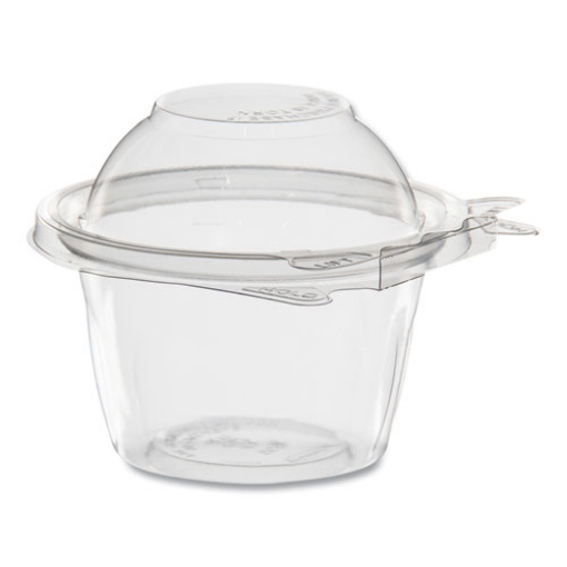 Picture of ClearPac SafeSeal Tamper-Resistant, Tamper-Evident Containers, Snack Cup, Domed Lid, 8 oz, 4.4x8.8x3.5, Clear Plastic, 272/CT