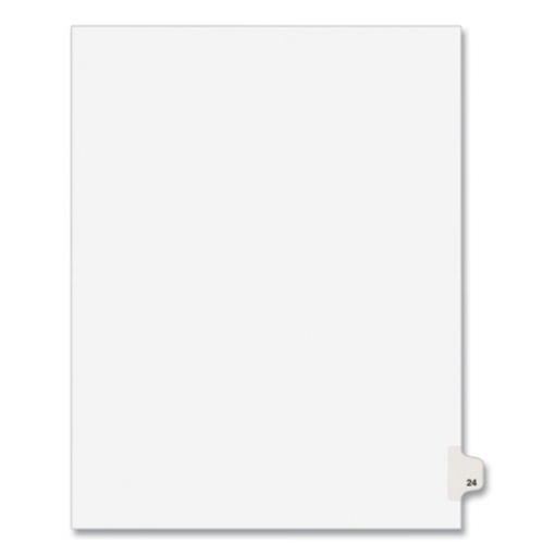 Picture of Preprinted Legal Exhibit Side Tab Index Dividers, Avery Style, 10-Tab, 24, 11 X 8.5, White, 25/pack, (1024)