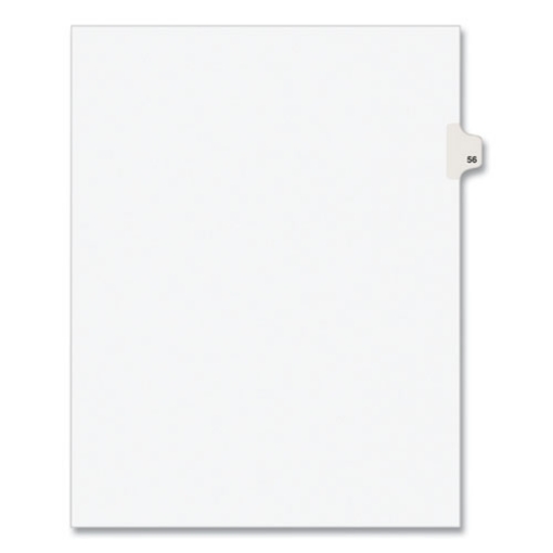Picture of Preprinted Legal Exhibit Side Tab Index Dividers, Avery Style, 10-Tab, 56, 11 X 8.5, White, 25/pack, (1056)