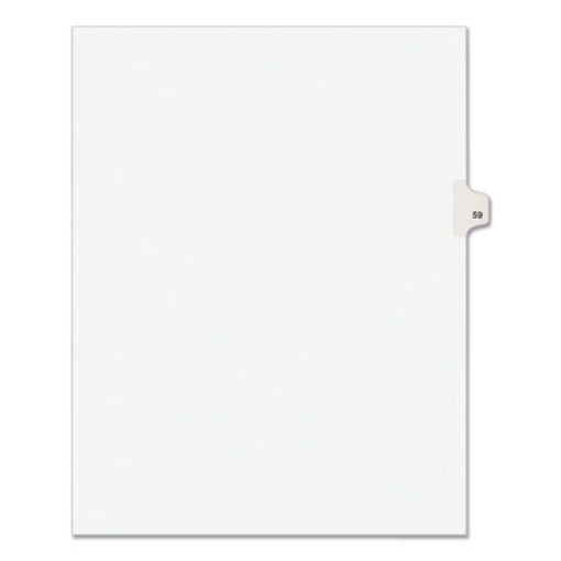 Picture of Preprinted Legal Exhibit Side Tab Index Dividers, Avery Style, 10-Tab, 59, 11 X 8.5, White, 25/pack, (1059)