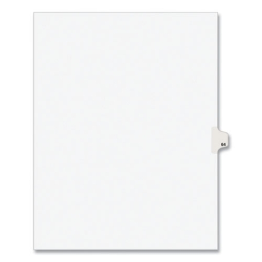 Picture of Preprinted Legal Exhibit Side Tab Index Dividers, Avery Style, 10-Tab, 64, 11 X 8.5, White, 25/pack, (1064)