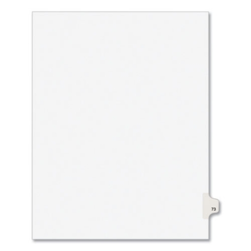 Picture of Preprinted Legal Exhibit Side Tab Index Dividers, Avery Style, 10-Tab, 73, 11 X 8.5, White, 25/pack, (1073)