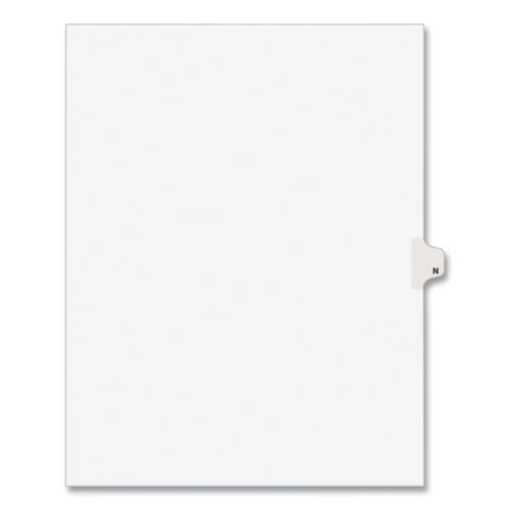 Picture of Preprinted Legal Exhibit Side Tab Index Dividers, Avery Style, 26-Tab, N, 11 X 8.5, White, 25/pack, (1414)