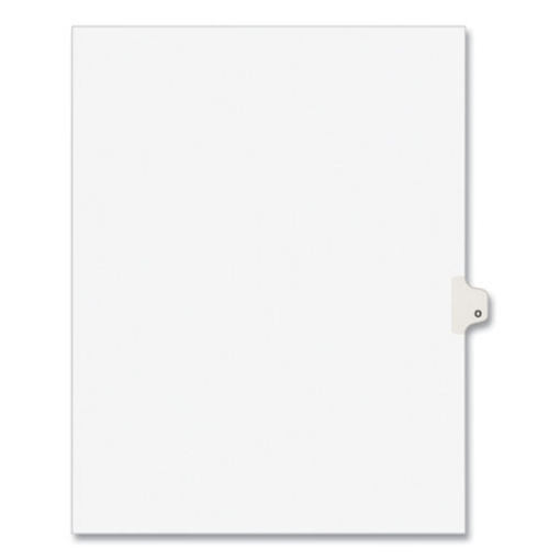 Picture of Preprinted Legal Exhibit Side Tab Index Dividers, Avery Style, 26-Tab, O, 11 X 8.5, White, 25/pack, (1415)