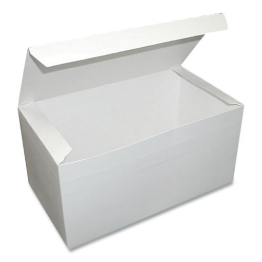 Picture of Tuck-Top One-Piece Paperboard Take-Out Box, 9 x 5 x 3, White, Paper, 250/Carton
