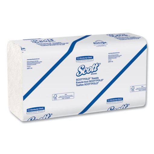 Picture of Essential Low Wet Strength Multi-Fold Towels, 1-Ply, 9.4 x 12.4, White, 175/Pack, 25 Packs/Carton