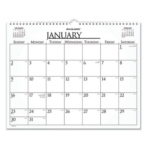 Picture of Business Monthly Wall Calendar, 15 x 12, White/Black Sheets, 12-Month (Jan to Dec): 2024