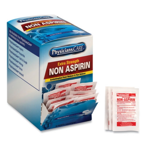 Picture of Non Aspirin Acetaminophen Medication, Two-Pack, 50 Packs/box