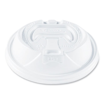 Picture of Optima Reclosable Lids For Paper Hot Cups, Fits 12 Oz To 24 Oz Cups, White, 1,200/carton