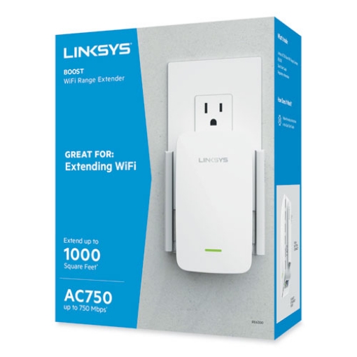Picture of Ac750 Boost Wi-Fi Extender, 1 Port, Dual-Band 2.4 Ghz/5 Ghz