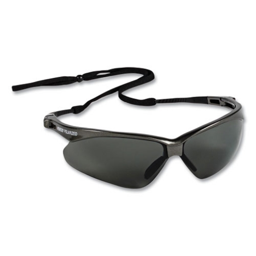 Picture of nemesis safety glasses, gunmetal frame, smoke lens, 12/box