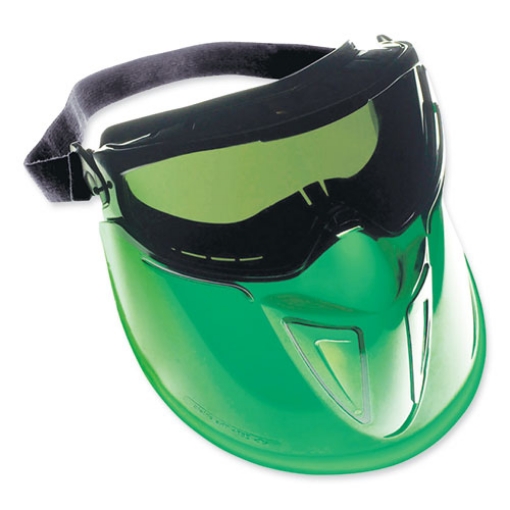 Picture of V90 Shield Safety Goggles with Face Shield, Over Glasses, Green Anti-Fog Lens, 6/Box
