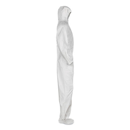 Picture of A20 Breathable Particle Protection Coveralls, Elastic Back, Hood and Boots, 4X-Large, White, 20/Carton