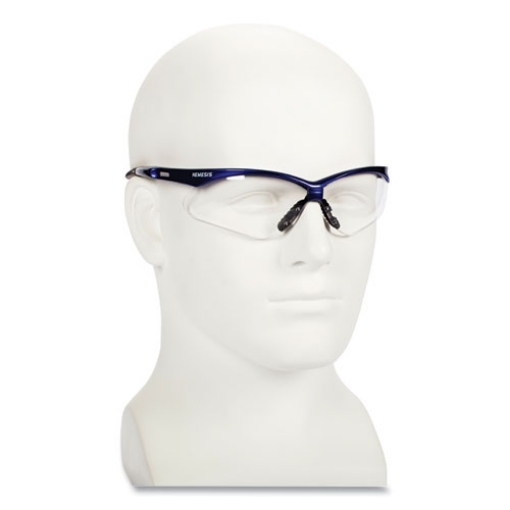 Picture of Nemesis Safety Glasses, Metallic Blue Frame, Clear Anti-Fog Lens, 12/Box