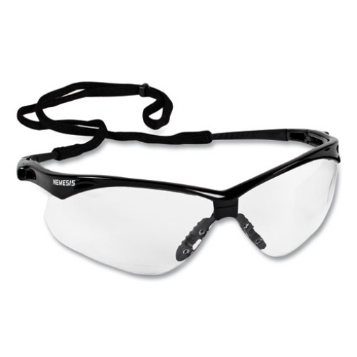 Picture of Nemesis Csa Safety Glasses, Black Frame, Clear Lens, 12/Box