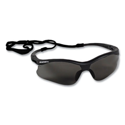 Picture of Nemesis Safety Glasses, Black Frame, Smoke Lens, 12/Box