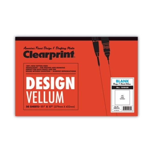 Picture of Design Vellum Paper, 16 lb Bristol Weight, 11 x 17, Translucent White, 50/Pad