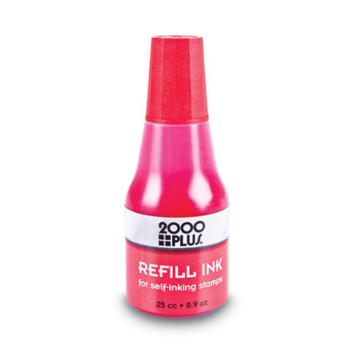 Picture of Self-Inking Refill Ink, 0.9 oz. Bottle, Red