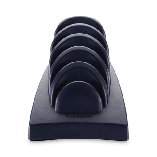 Picture of Insight Priority Puck Five-Slot Desktop Copyholder, Plastic, Blue